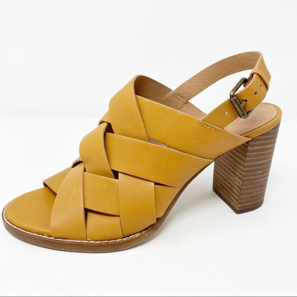 NEW Madewell US 9.5M Woven Leather CINDY High Heel Sandals - Picture 2 of 7